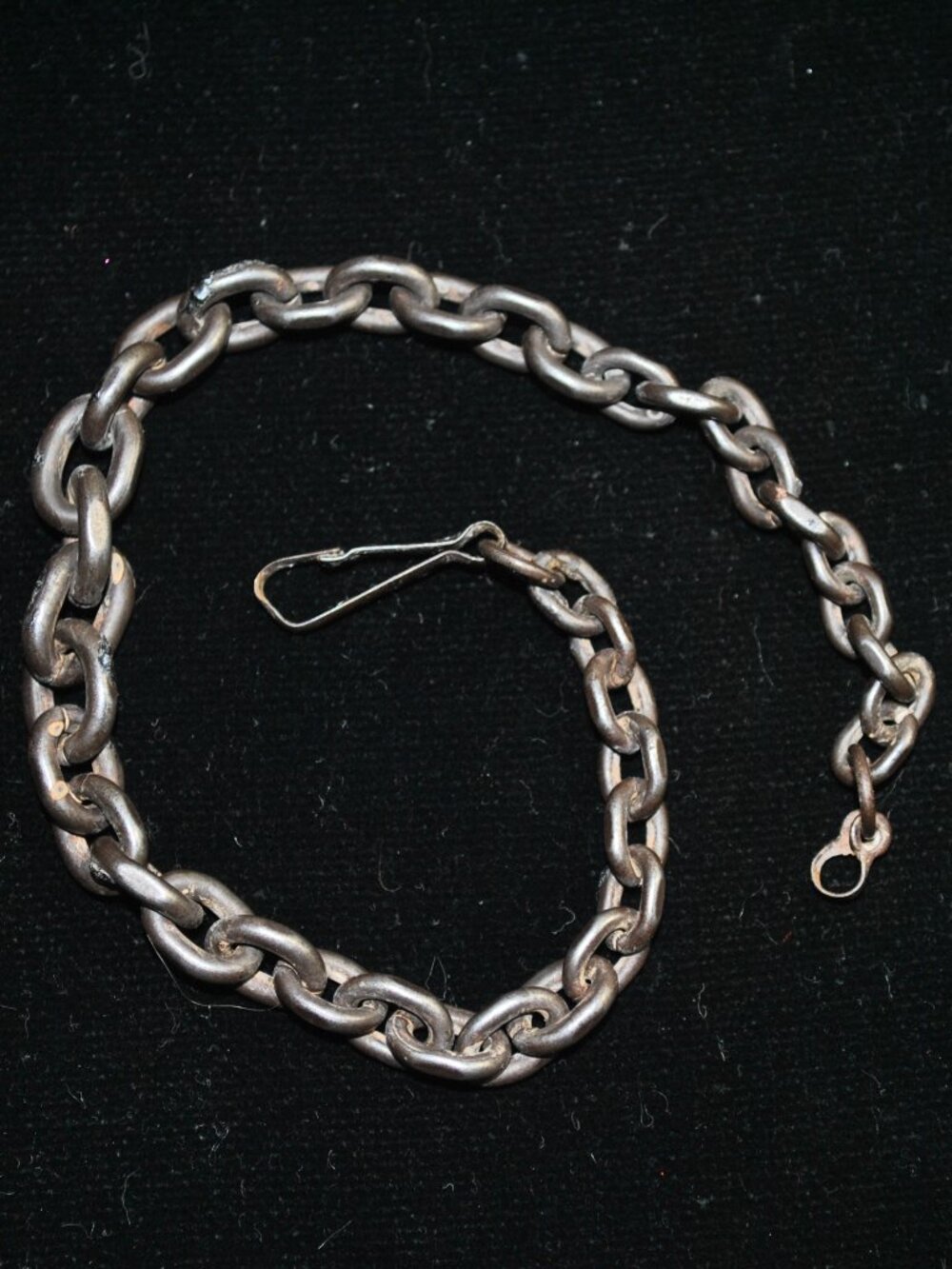 Antique Dark Metal / Gunmetal 10.15" Pocket Watch Chain